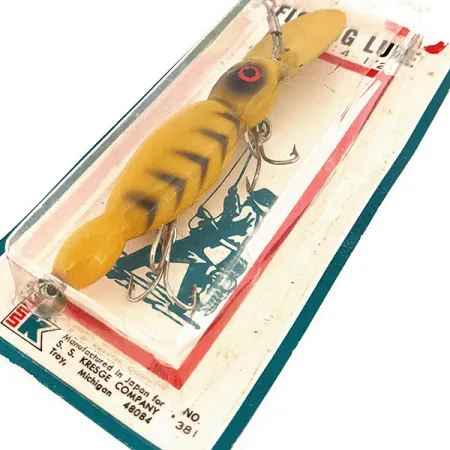 Kmart Kresge #381, 1/2oz Yellow / Black fishing lure #12771
