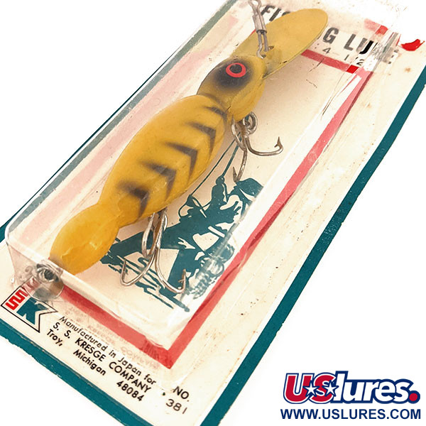   Kmart Kresge #381, 1/2oz Yellow / Black fishing lure #12771