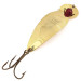 Vintage   One Eye Wiggler Lucky Strike, 1oz Gold / Red Eye fishing spoon #12773
