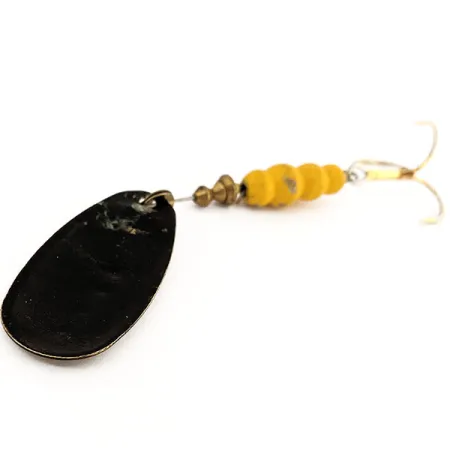 Vintage Mepps Black Fury 5, 1/2oz Black / Yellow spinning lure #12776