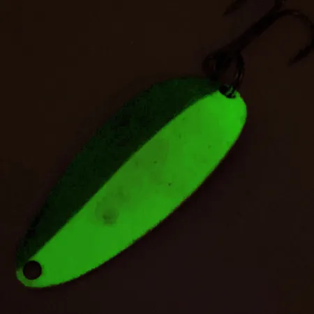 Vintage Seneca Little Cleo (Hula Girl) Glow trolling spoon, 1/8oz fishing spoon #12782