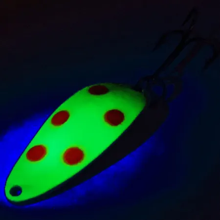 Seneca Little Cleo (Hula Girl) UV, 1/3oz Yellow / Red / Nickel fishing spoon #12785