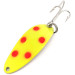  Seneca Little Cleo (Hula Girl) UV, 1/3oz Yellow / Red / Nickel fishing spoon #12785