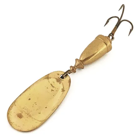 Vintage Blue Fox Super Vibrax 4, 3/8oz Gold spinning lure #12798