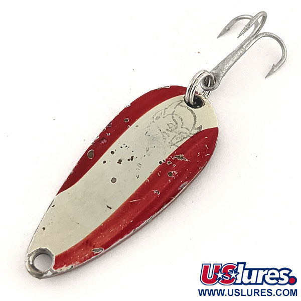 Vintage  Eppinger Dardevle Midget, 3/16oz Red / White / Nickel fishing spoon #12821
