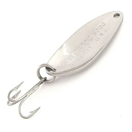 Vintage Eppinger Dardevle Devle Dog 5200, 1/4oz Nickel fishing spoon #12822