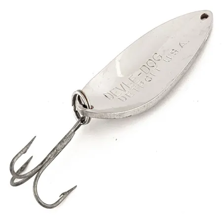 Vintage Eppinger Dardevle Devle Dog 5400, 2/3oz Nickel fishing spoon #12824