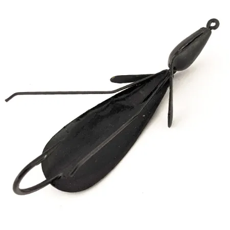 Vintage Weedless Panther Martin Weed Wing, 1/2oz Black fishing spoon #12836