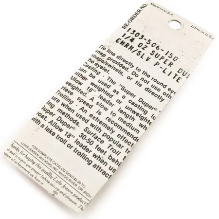 Luhr Jensen Super-Duper 506, 1/4oz Nickel / Red fishing spoon #12846