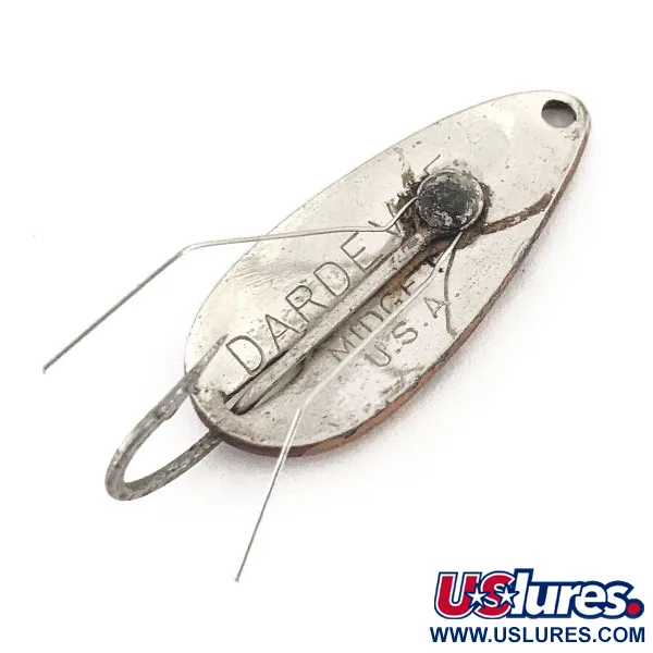 Vintage  Eppinger Weedless Dardevle Midget, 3/16oz Red / Black / Brown / Nickel fishing spoon #12857