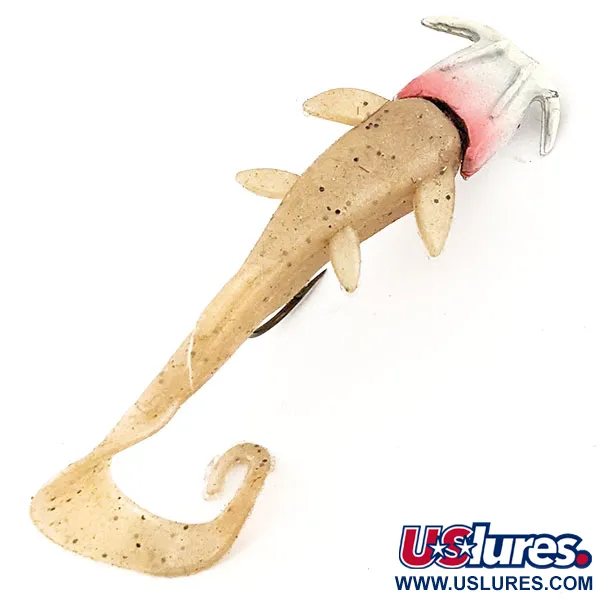 Vintage Gitzit Incorporated Gitzit Baby Blue Eyes Cat Fish, 1/4oz White / Red Eyes fishing spoon #12862