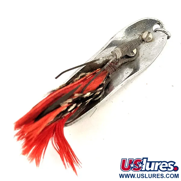 Vintage   Vintage Pflueger Chum Spoon, 1/4oz Nickel fishing spoon #12864