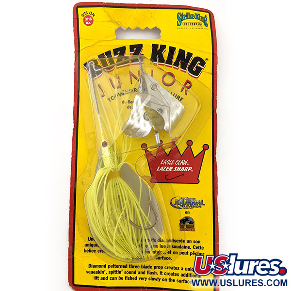   Strike King Buzzbait Buzz King, 1/2oz Nickel / Chartreuse fishing #12891