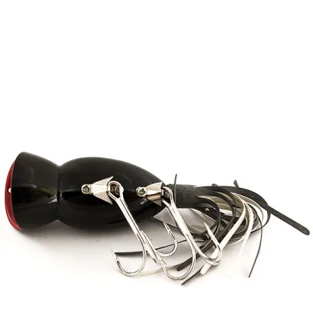 Fred Arbogast Hula Popper, 1/2oz Black fishing lure #12917