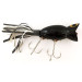  Fred Arbogast Hula Popper, 1/2oz Black fishing lure #12917