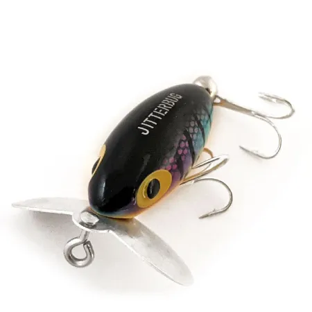 Fred Arbogast Jitterbug, 1/4oz Rainbow Perch fishing lure #12930