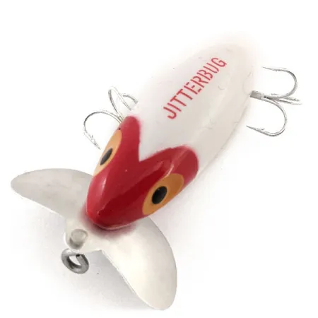 Fred Arbogast Jitterbug , 1/3oz Red / White fishing lure #12931