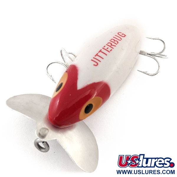   Fred Arbogast Jitterbug , 1/3oz Red / White fishing lure #12931