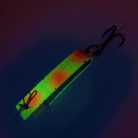 Vintage South Bend Super-Duper 503 UV, 1/8oz Red / Yellow fishing spoon #12941