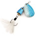 Vintage   Blue Fox Vibrax Shallow, 1/4oz Rainbow Blue spinning lure #12961