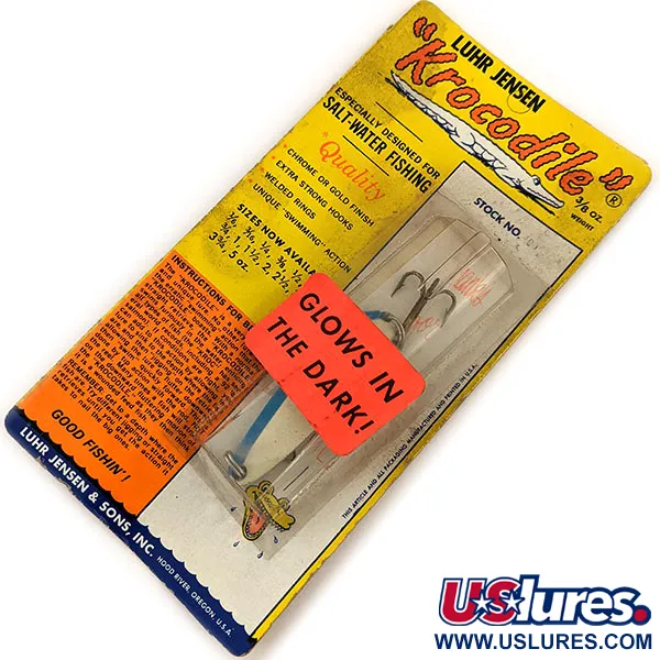  Luhr Jensen Krocodile Die #3 Glow, 1/3oz  fishing spoon #12963