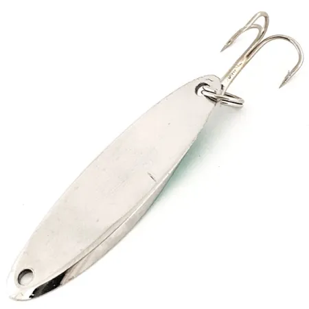 Vintage Acme Kastmaster, 3/8oz Nickel / Green fishing spoon #12972