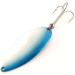 Vintage  Seneca Little Cleo (Hula Girl), 3/4oz White Pearl / Blue / Nickel fishing spoon #12975