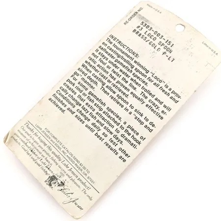 Loco 3 Luhr Jensen, 3/5oz Gold fishing spoon #13000