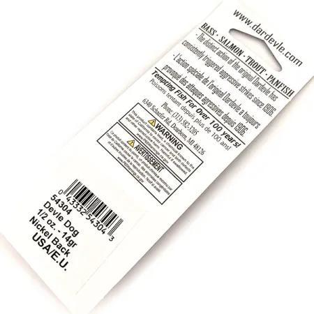 Eppinger ​Dardevle Devle-Dog Glow, 1/2oz Glow Orange fishing spoon #17532