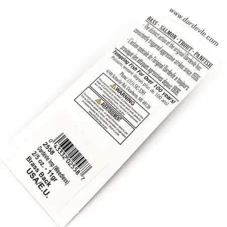 Eppinger Weedless Dardevle Imp, 2/5oz Fire Tiger / Brass fishing spoon #15137