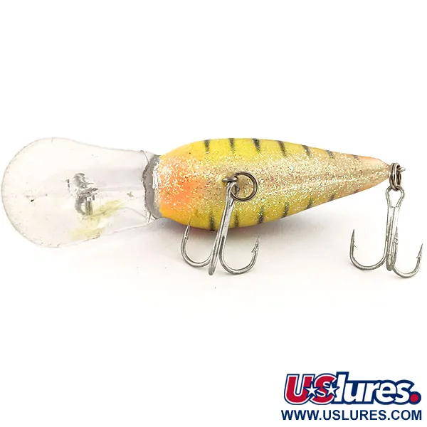 Vintage Norman Thin N, 2/5oz bumble bee perch fishing lure #13048