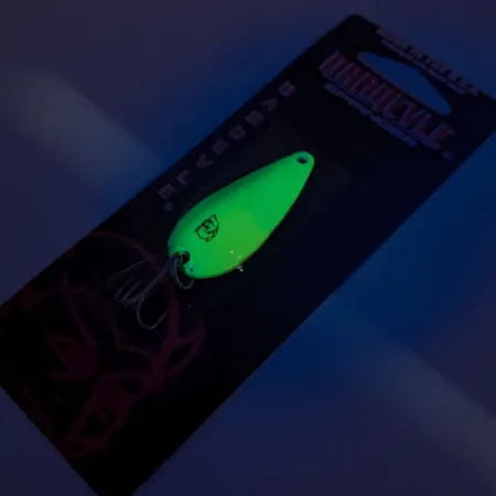 Eppinger Weedless Dardevle Spinnie UV, 1/3oz 70 Electric Lime (N) fishing spoon #23018