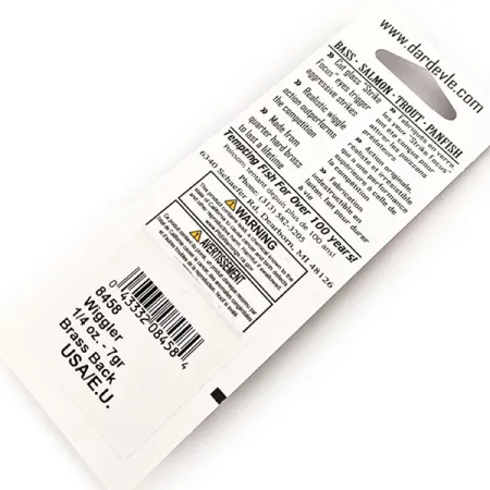 Eppinger Red Eye Wiggler UV, 1/4oz Fire Tiger / Brass fishing spoon #15139