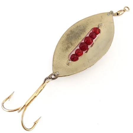 Vintage Lucky Strike, 1oz Gold / Red fishing spoon #13069
