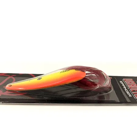 Eppinger Dardevle Imp Feathered, 2/5oz orange UV glows fishing spoon #20304