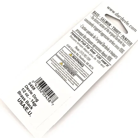 Eppinger ​Dardevle Devle-Dog UV, 1/2oz Fire Tiger fishing spoon #17446