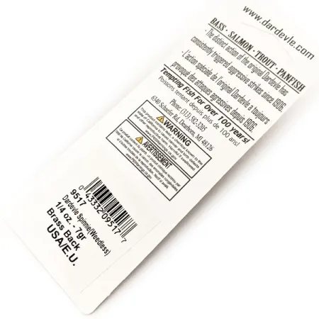 Eppinger Dardevle Spinnie Weedless, 1/3oz Five of Diamonds fishing spoon #20297