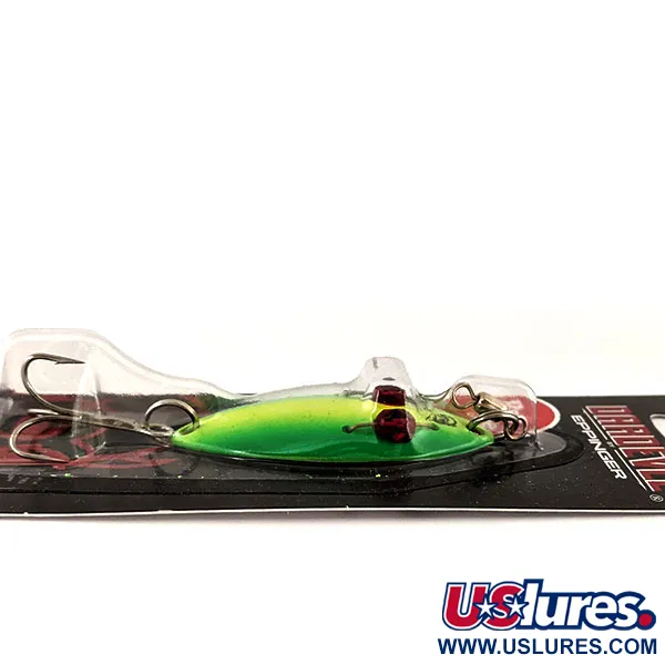  Eppinger Red Eye Wiggler UV, 1/4oz 70 Electric Lime (N) / Nickel fishing spoon #15141