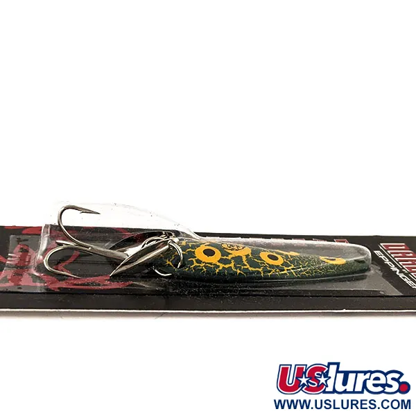 Vintage  Eppinger Dardevle Imp Klicker, 2/5oz 13 Crackle Frog (N) / Nickel fishing spoon #15130