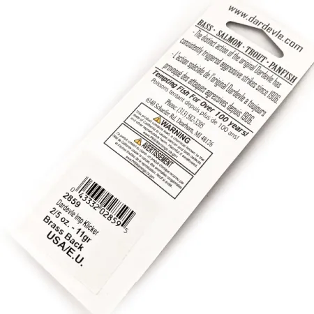 Eppinger Dardevle Imp Klicker Copper Back, 2/5oz 59 Black Pearch (B) / Copper fishing spoon #13099