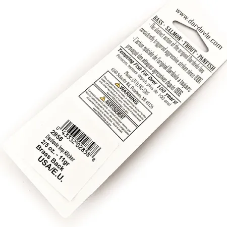 Eppinger Dardevle Imp Klicker, 2/5oz Fire Tiger fishing spoon #16693