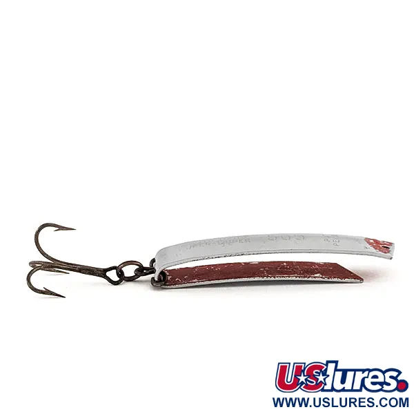 Vintage  South Bend Super-Duper 509, 2/5oz Nickel fishing spoon #13106