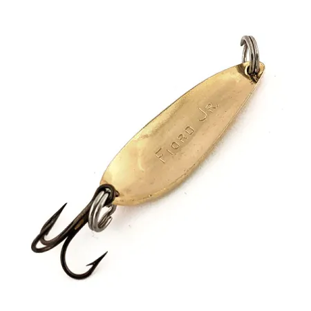 Vintage Acme Fiord Spoon Jr, 1/8oz Gold / Orange fishing spoon #13112