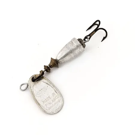 Vintage Blue Fox Super Vibrax 0, 1/8oz Silver spinning lure #13123
