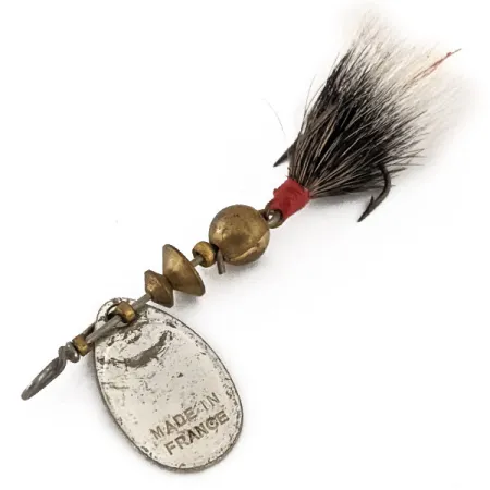 Vintage Vintage Mepps Aglia 0 Dressed (squirrel tail) 1970s, 3/32oz Silver spinning lure #13124