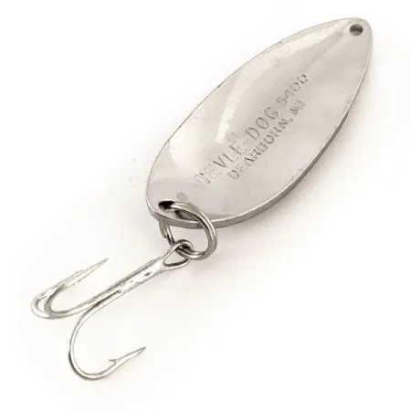 Vintage Eppinger Dardevle Devle Dog 5400, 3/5oz Hammered Nickel fishing spoon #13137
