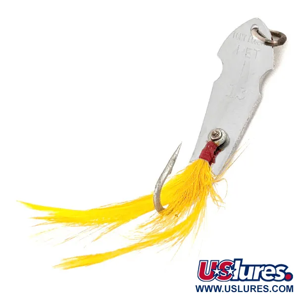 Vintage   Tony Accetta Pet Spoon 13 UV (świeci w ultrafiolecie), 3/16oz Nickel / Green fishing spoon #13147