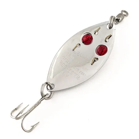 Vintage Hofschneider Red Eye Junior, 1/4oz Nickel / Red Eyes fishing spoon #13148