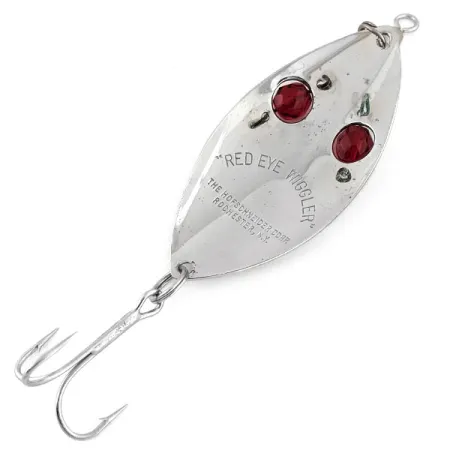 Vintage Hofschneider  Red Eye Wiggler, 1oz Nickel / Red fishing spoon #13153