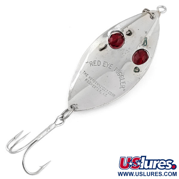 Vintage  Hofschneider  Red Eye Wiggler, 1oz Nickel / Red fishing spoon #13153